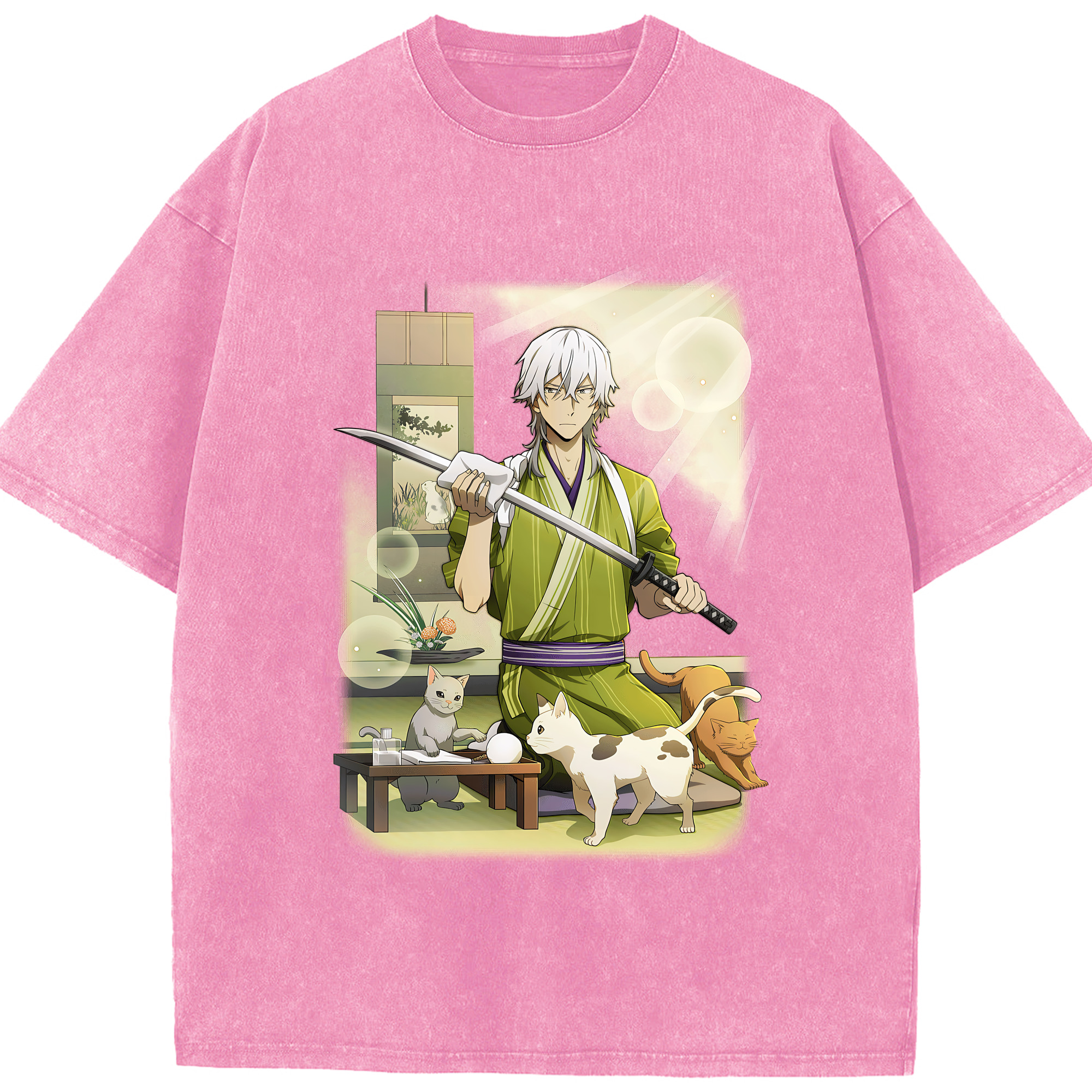 （画像用） 文豪ストレイドッグス Bungo Stray Dogs 綿100% ヴィンテージ風 半袖Tシャツ（フロントプリント）